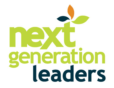 Next Generation Leaders logo with leaves emerging from the text.